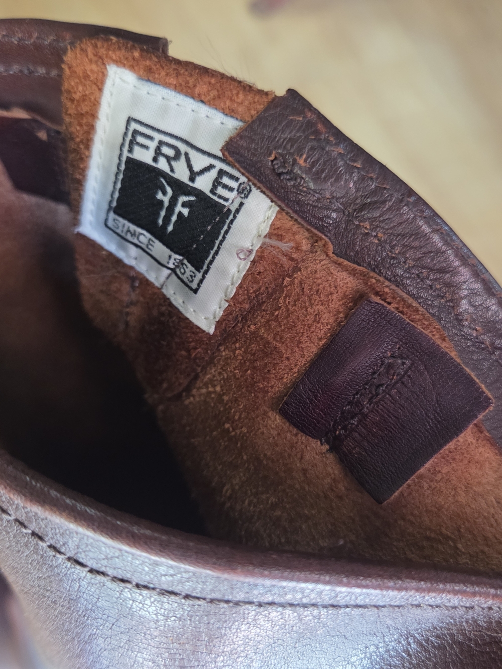 Vintage Frye Knee-High Veronica Slouch Boots With Harness And Buckle At Knee - Picture 7 of 10